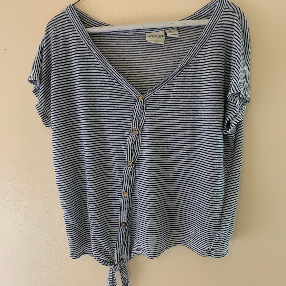 Blue striped button down